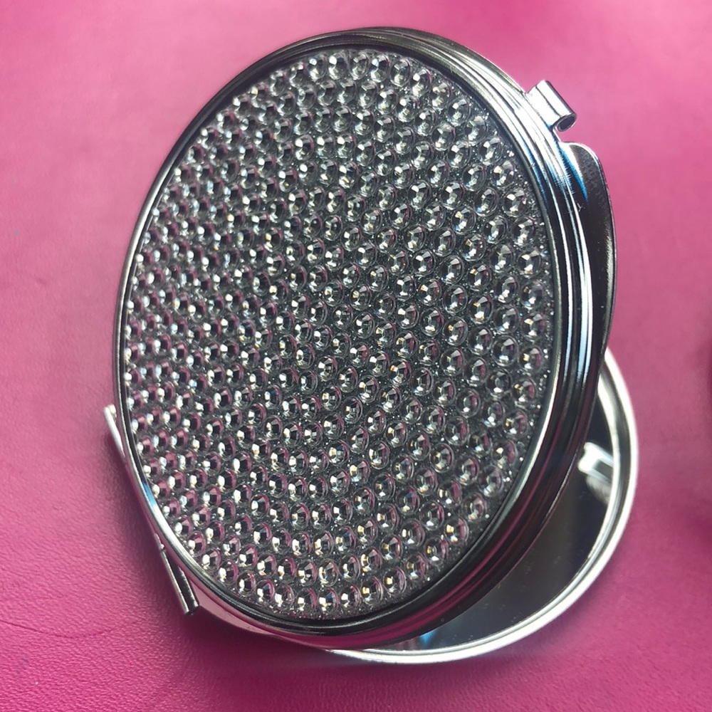 CRYSTAL EMBELLISHED MIRROR WALLET